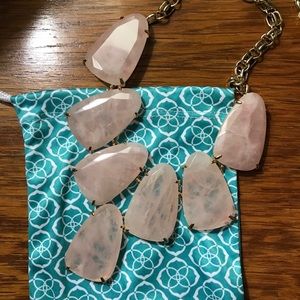 Kendra Scott Harlow Necklace in Rose Quartz